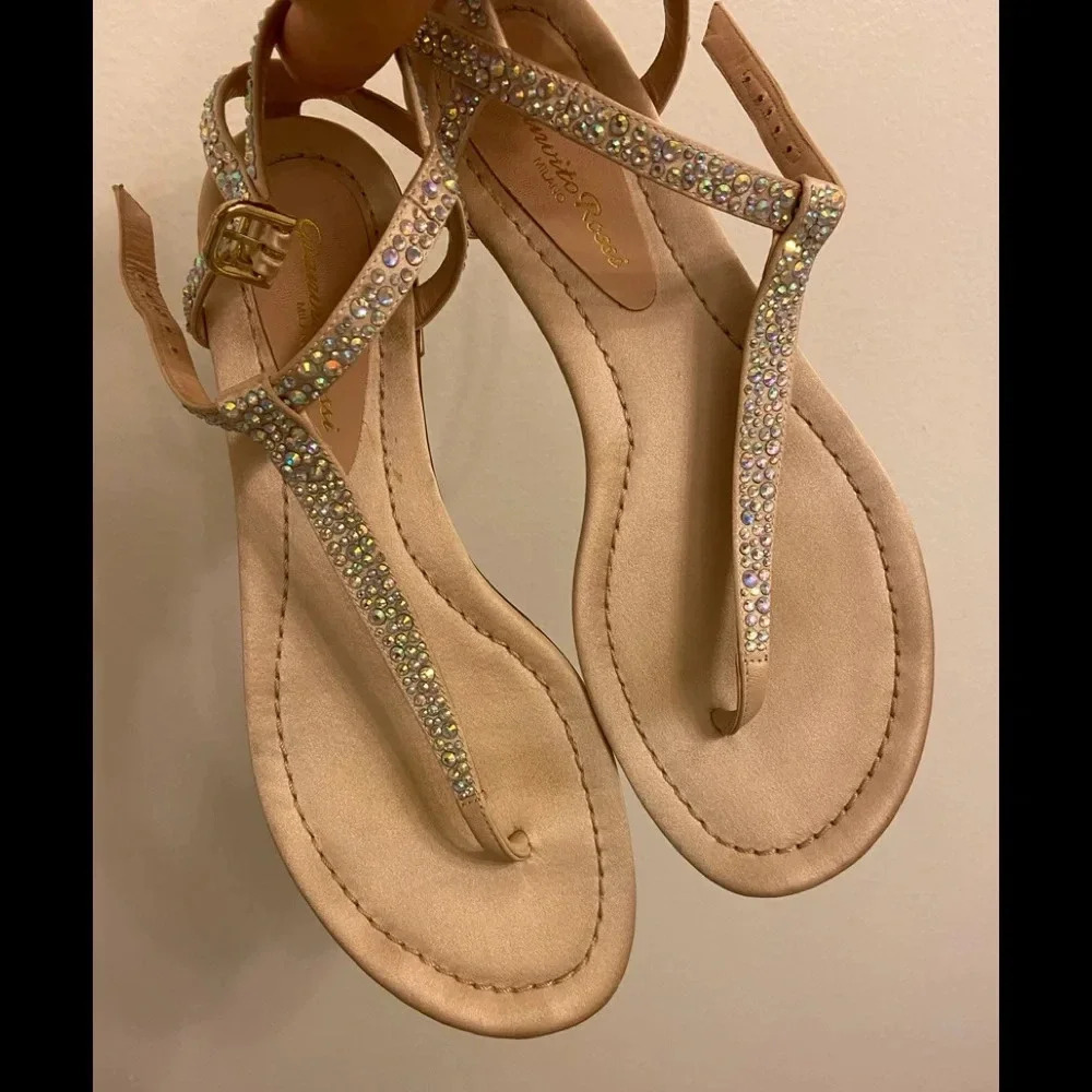 Gianvito Rossi Rhinestone Sandals size 7.5